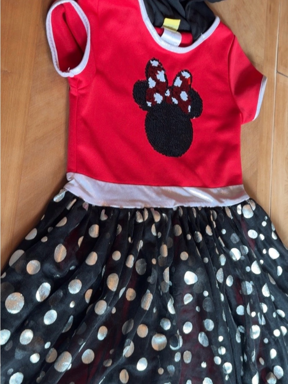 Disney Red and Black Minnie Polka Dot Costume Dress